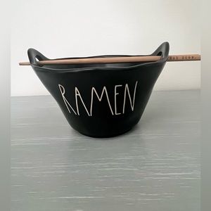 Rae Dunn Ramen bowl and Chop Sticks
